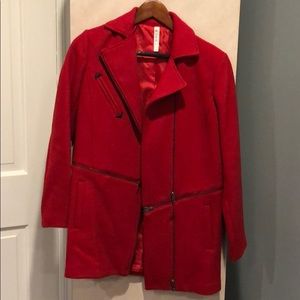 Super cool red wool coat from Nordstrom